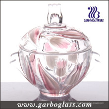 Red Tulip Glass Storage Jar (GB1805YJX / PDS)